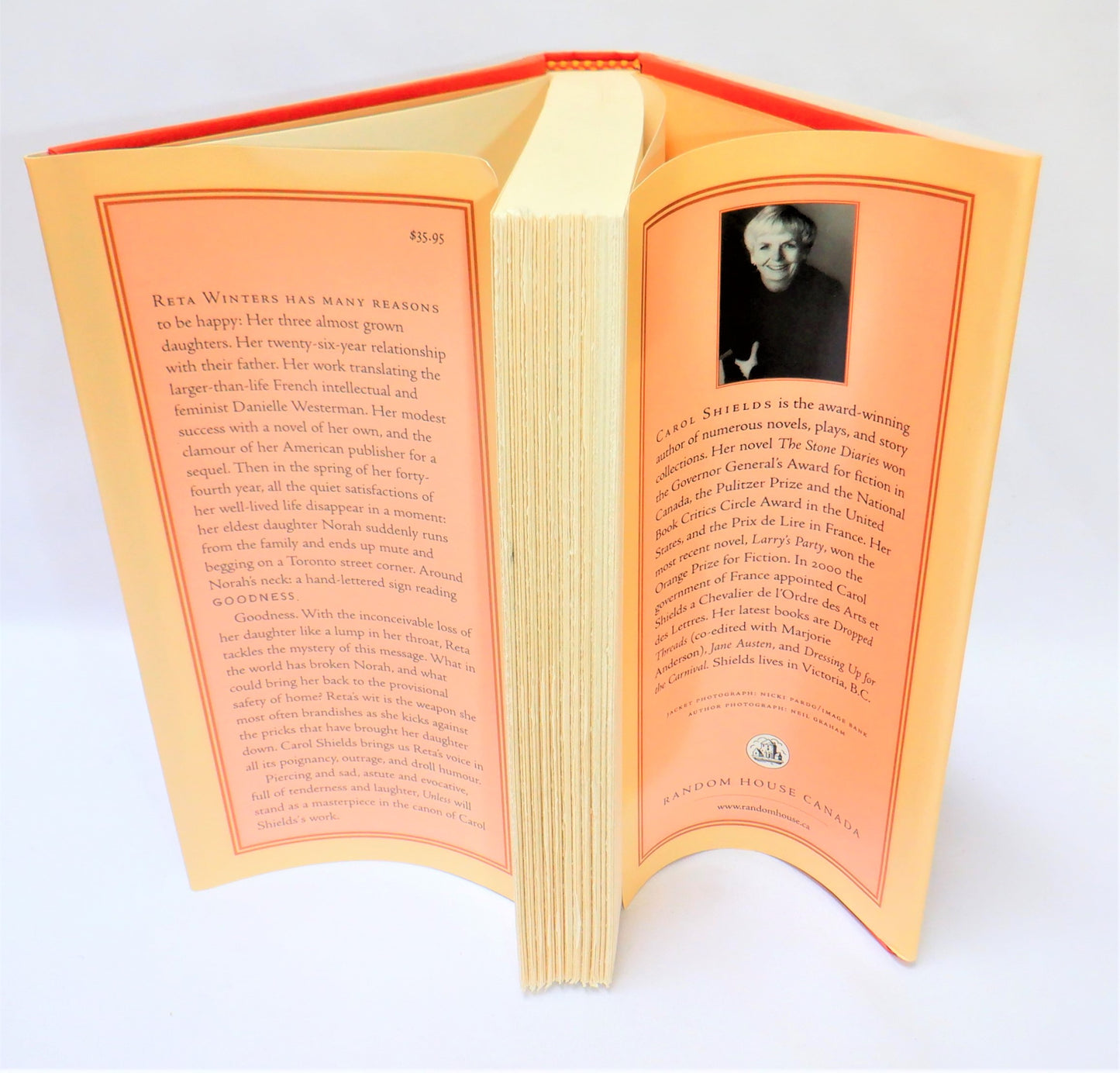 UNLESS, A Novel by Carol Shields (2002 1st Ed.)