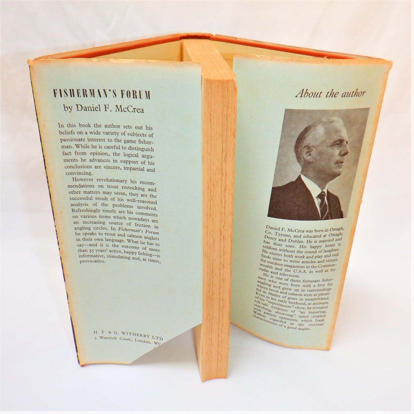 FISHERMAN'S FORUM, Contentions on Trout and Salmon, by Daniel F. McCrea (1961 1st Ed.)
