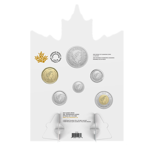 2023 Mosaic of Canadian Icons, A 6-Coin Set by The Royal Canadian Mint, with a SPECIAL .50 Cent Coin