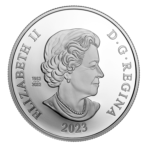 2023 $1 Canadian PROOF SILVER DOLLAR: His Majesty King Charles III's Royal Cypher