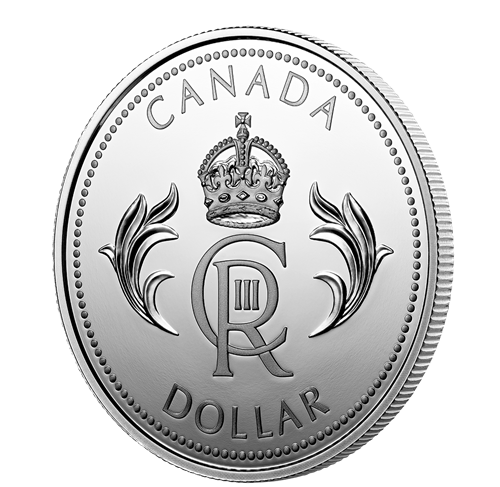 2023 $1 Canadian PROOF SILVER DOLLAR: His Majesty King Charles III's Royal Cypher