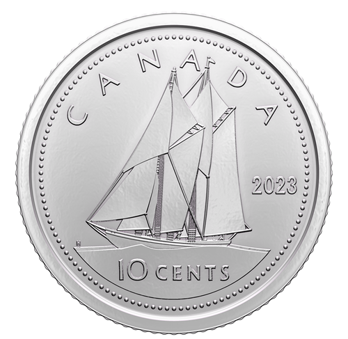2023 Special Collectors Edition 5-Rolls Brilliant Uncirculated RCM QEII LAST STRIKE Coins, in a Presentation Clamshell Case: FULL ROLL of $2, $1, 25¢, 10¢ and 5¢