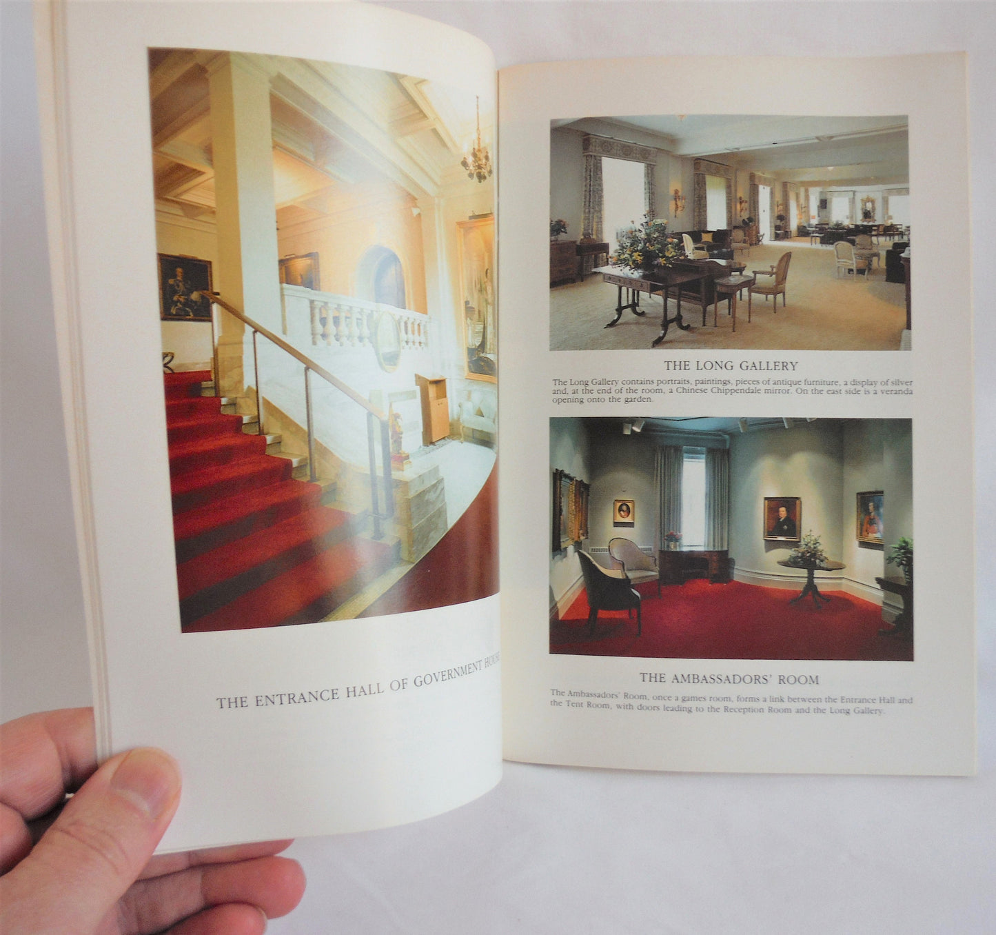 RIDEAU HALL TOURIST SOUVENIR GUIDE: Government House/Residence du Gouverneur General, Ottawa, CANADA, 1986