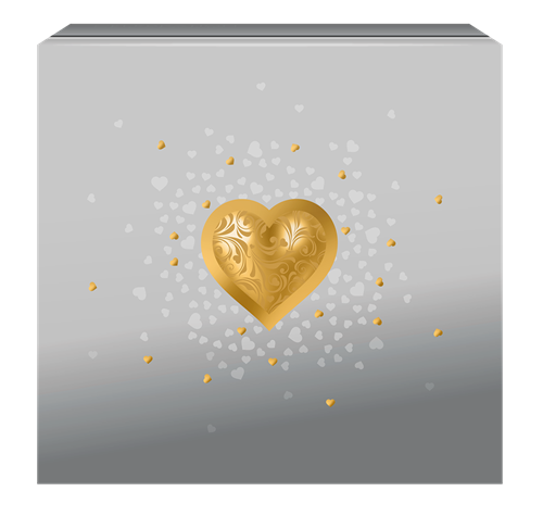 2023 Fine Pure 1oz Silver $20 Canadian Gold-Plated Coin: CELEBRATE LOVE, CELEBRATION DE L'AMOUR