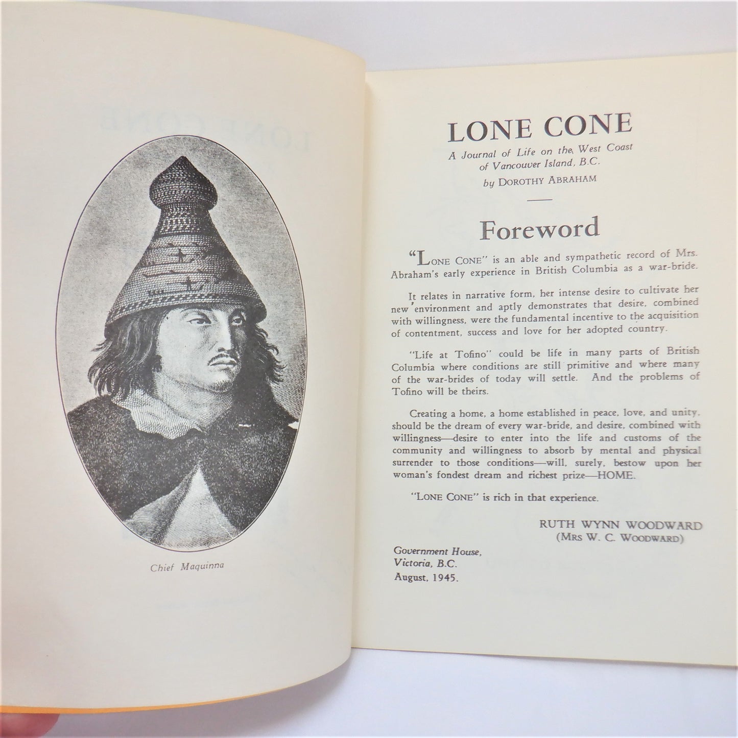 LONE CONE, Life on the West Coast of Vancouver Island BC, by Dorothy Abraham (1st Ed. SIGNED)