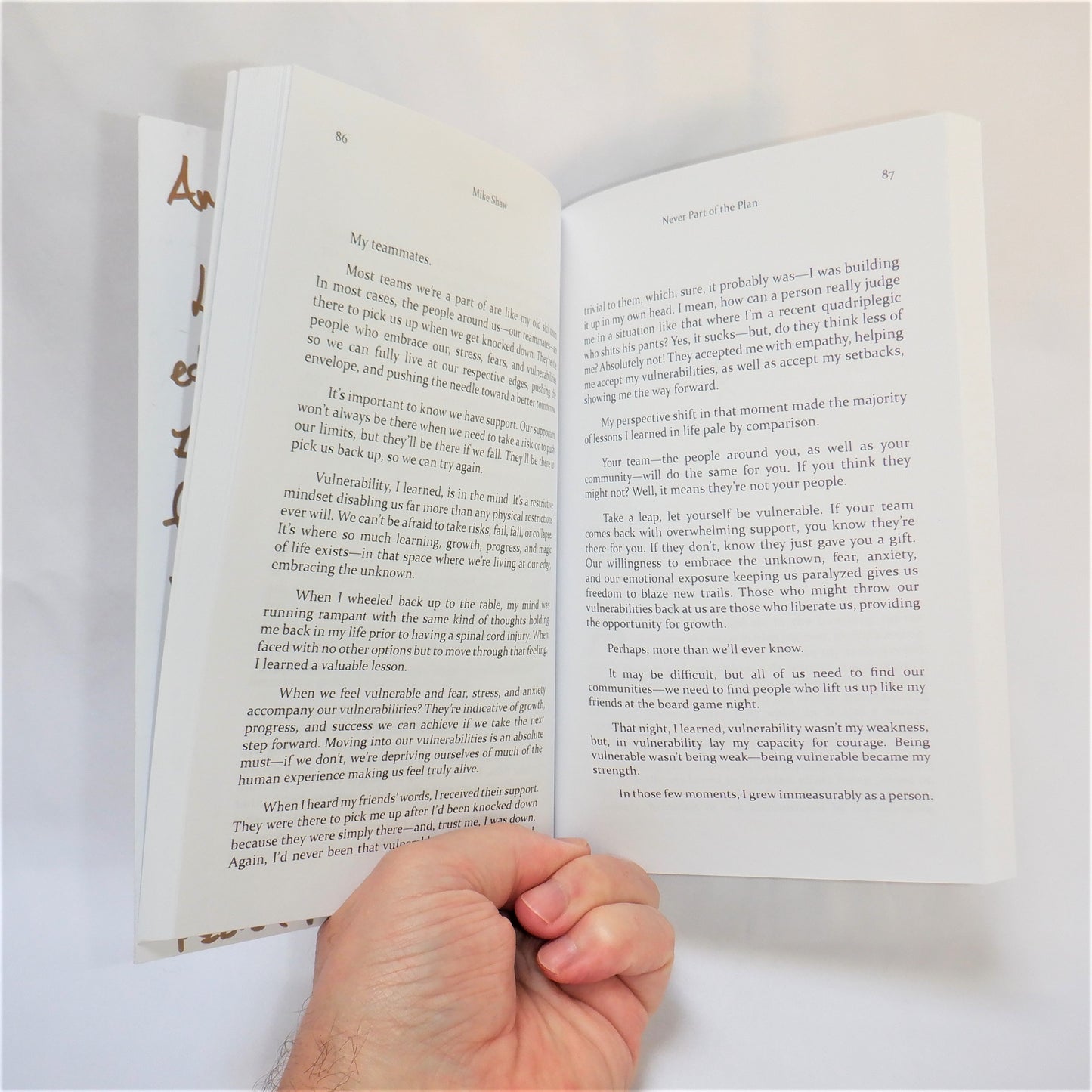 NEVER PART OF THE PLAN, A Story of Courage Resilience Gratitude by Mike Shaw (1st Ed. SIGNED)