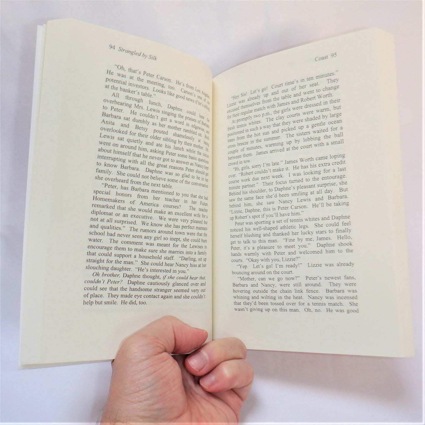 STRANGLED BY SILK, A Poppy Cove Mystery by Barbara Jean Coast (1st Ed. SIGNED)