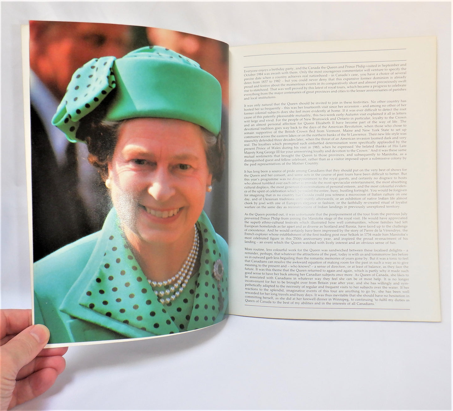 THE QUEEN'S TOUR OF CANADA, Souvenir Edition Guide by Trevor Hall (1984 1st Ed.)