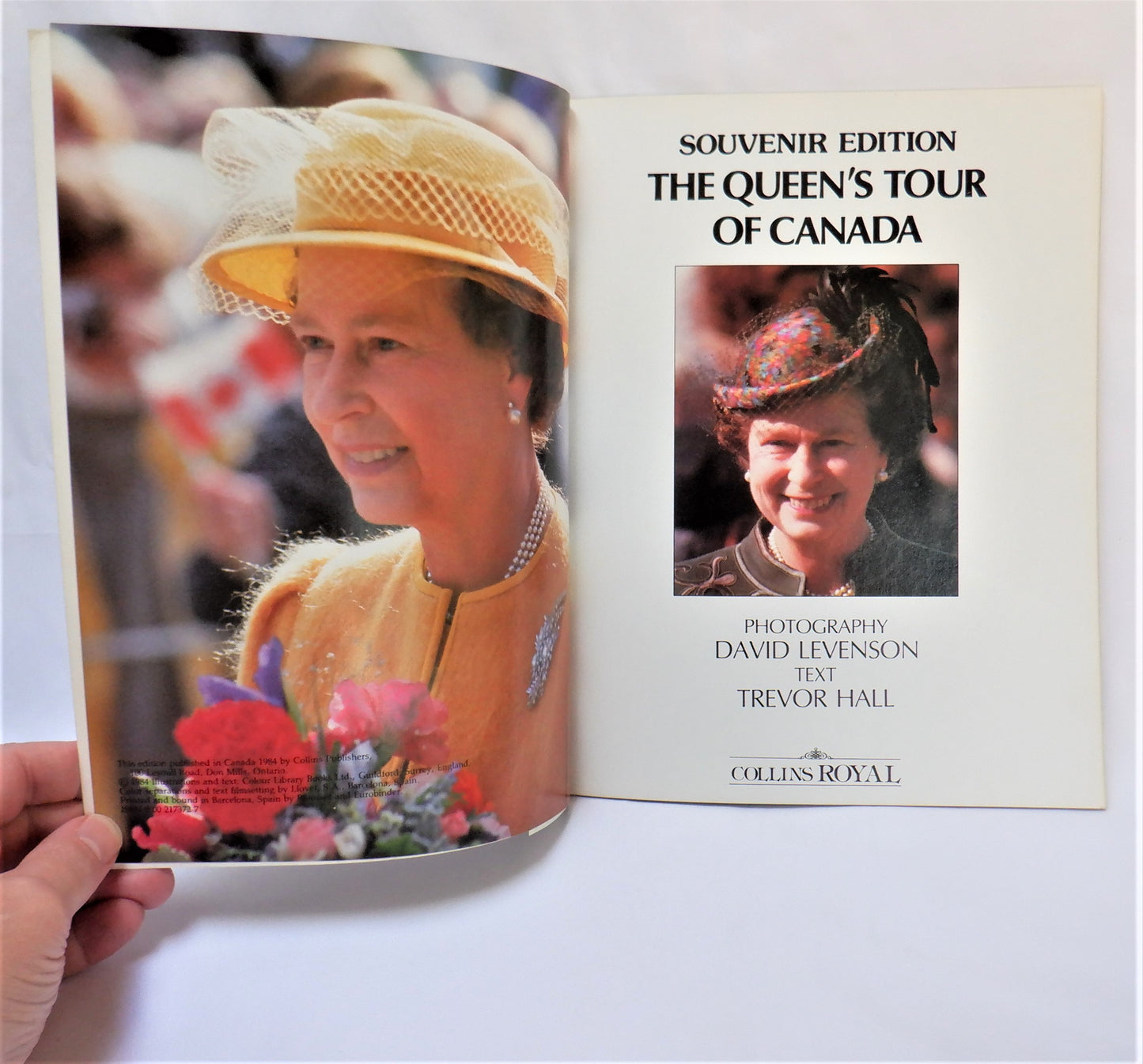 THE QUEEN'S TOUR OF CANADA, Souvenir Edition Guide by Trevor Hall (1984 1st Ed.)