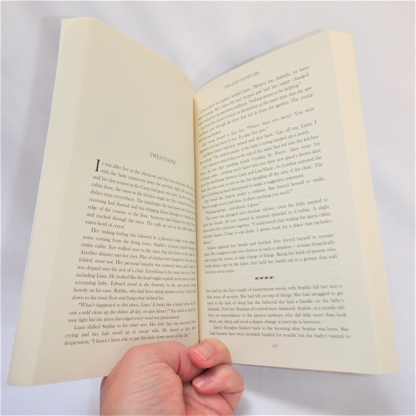 THE LIGHT NEVER LIES, Book Two in the Crater Lake Series, by Francis Guenette (1st Ed. SIGNED)