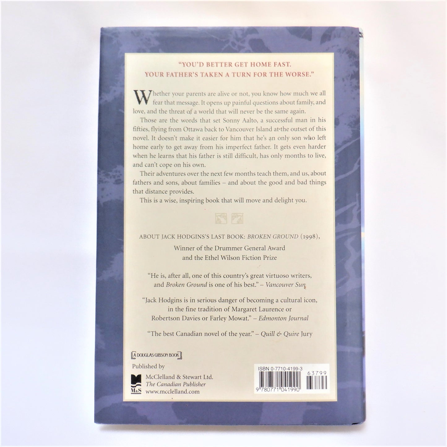 DISTANCE, A Novel by Jack Hodgins (1st Ed. SIGNED)