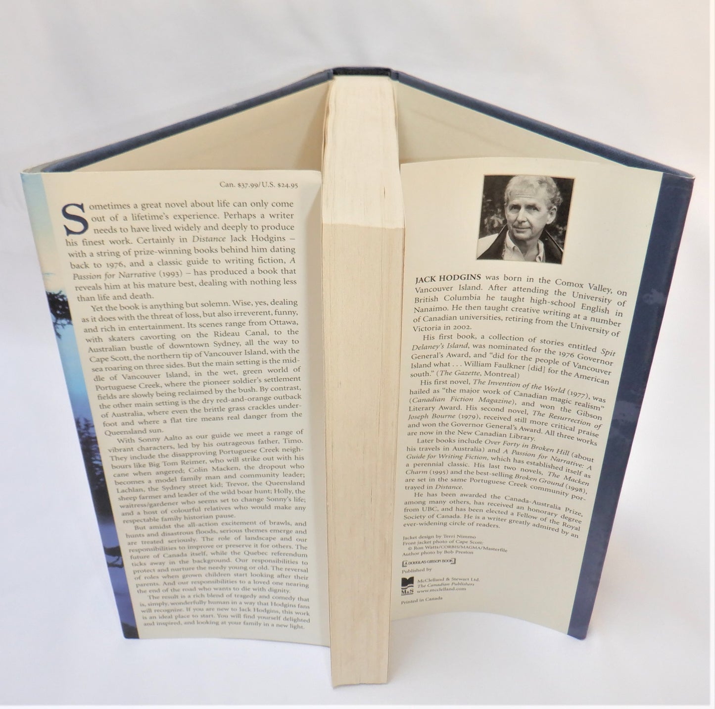 DISTANCE, A Novel by Jack Hodgins (1st Ed. SIGNED)