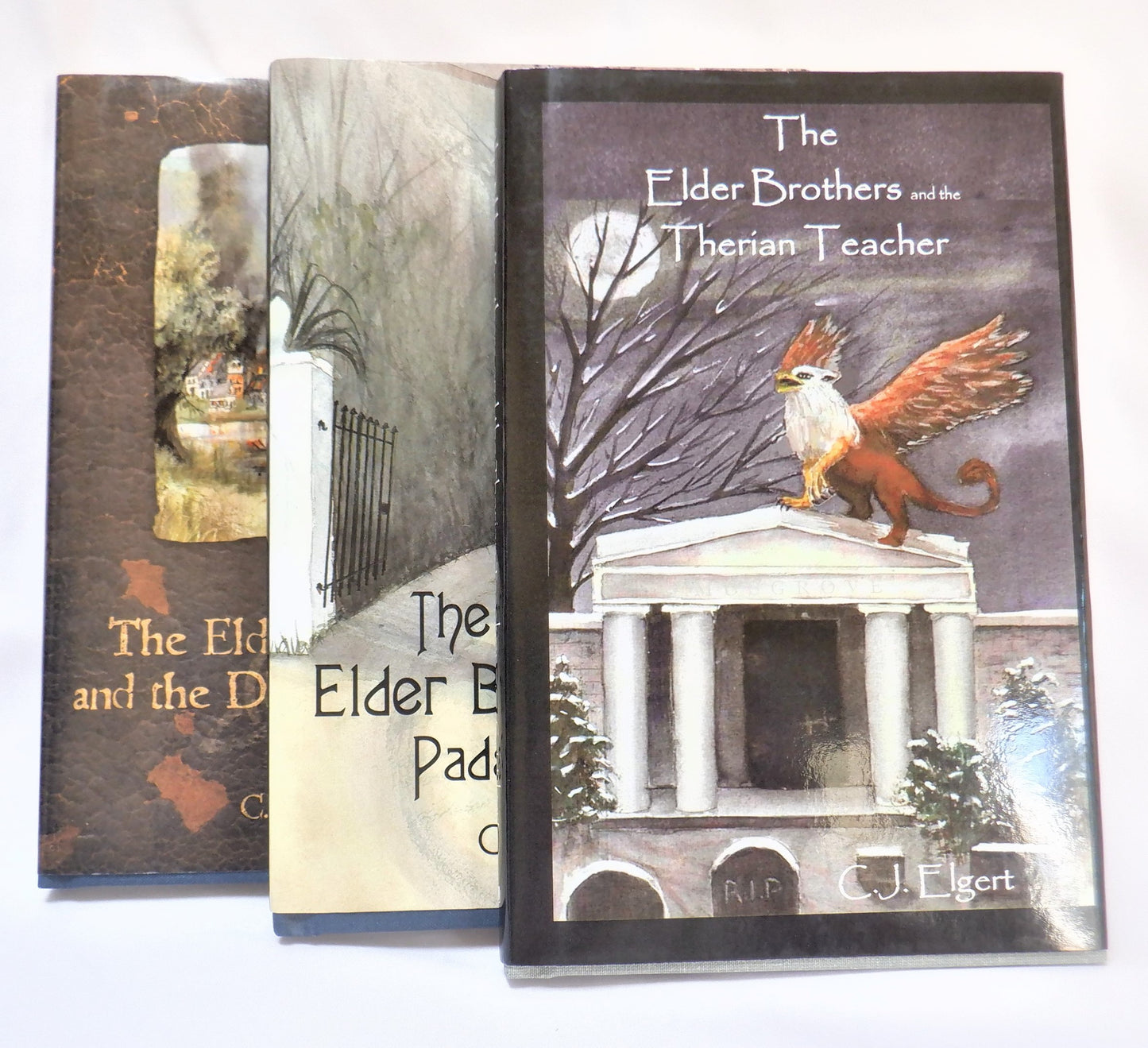 THE ELDER BROTHERS: A Rare Author-Signed Trio of YOUTH FICTION BOOKS, BY C.J. ELGERT (1st Ed. SIGNED) Includes The Padstow Crystals, The Dragon's Portal, and The Therian Teacher!