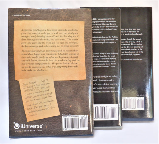 THE ELDER BROTHERS: A Rare Author-Signed Trio of YOUTH FICTION BOOKS, BY C.J. ELGERT (1st Ed. SIGNED) Includes The Padstow Crystals, The Dragon's Portal, and The Therian Teacher!
