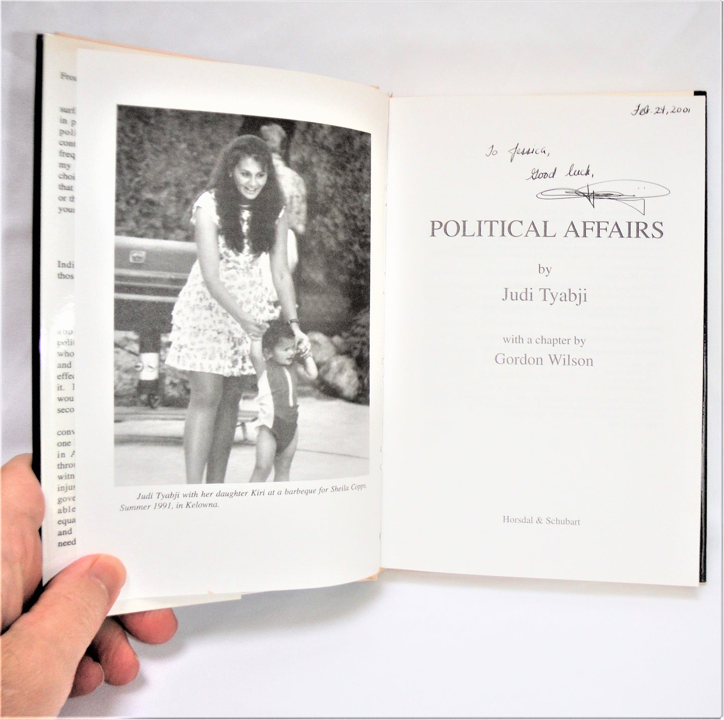 POLITICAL AFFAIRS, by Judi Tyabji, with a Chapter by Gordon Wilson (1st Ed. SIGNED)
