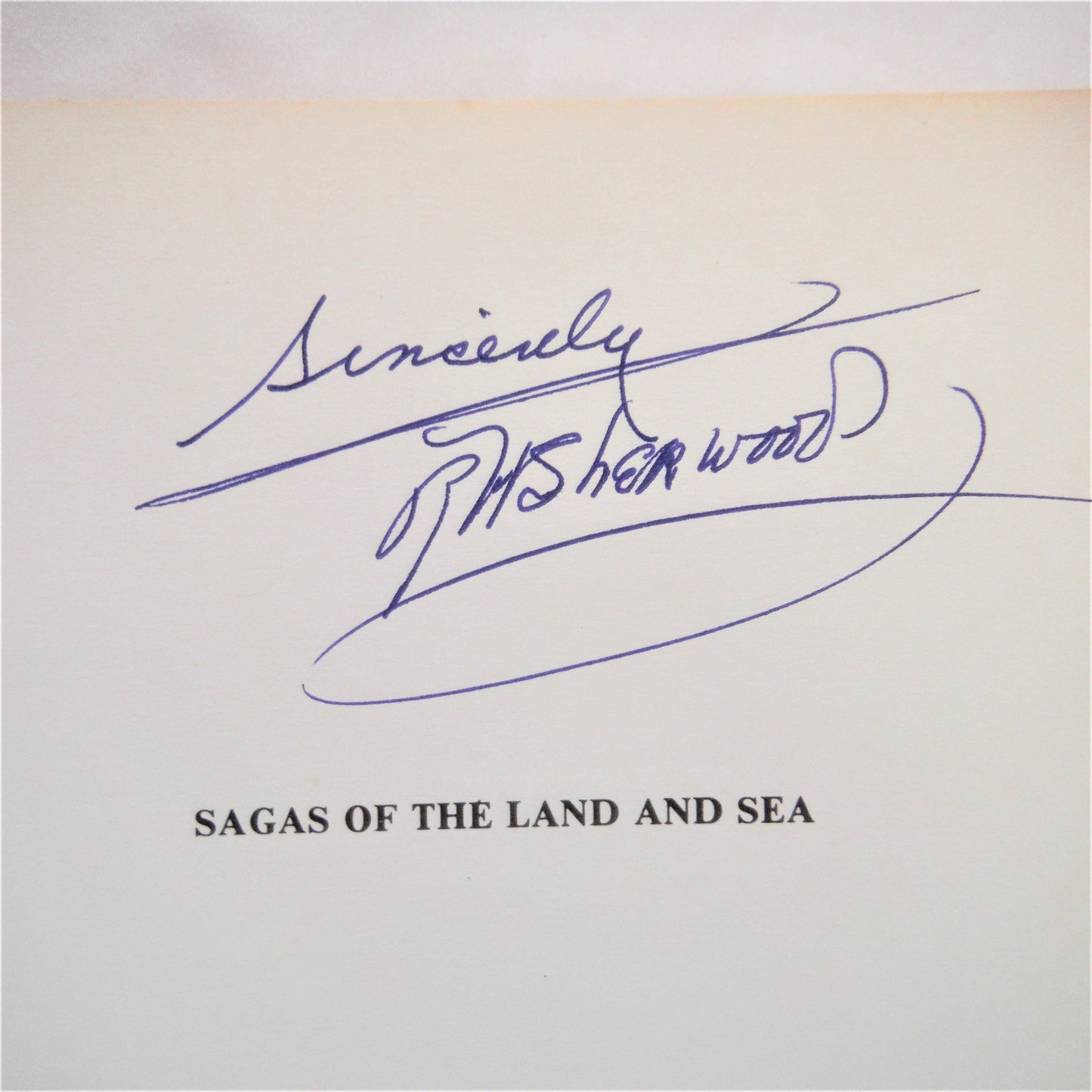 SAGAS OF THE LAND AND SEA, Nova Scotia Tales by Master Story Teller Roland H. Sherwood (1st Ed. SIGNED)