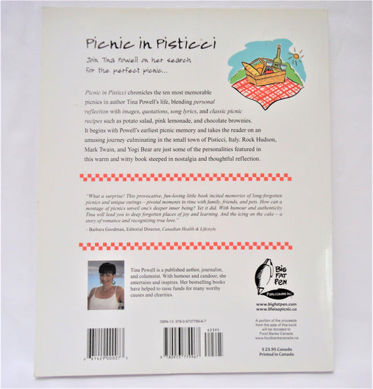 PICNIC IN PISTICCI; My Search for the Perfect Picnic, by Tina Marie Theresa D'Alessandro Powell (1st Ed. SIGNED)