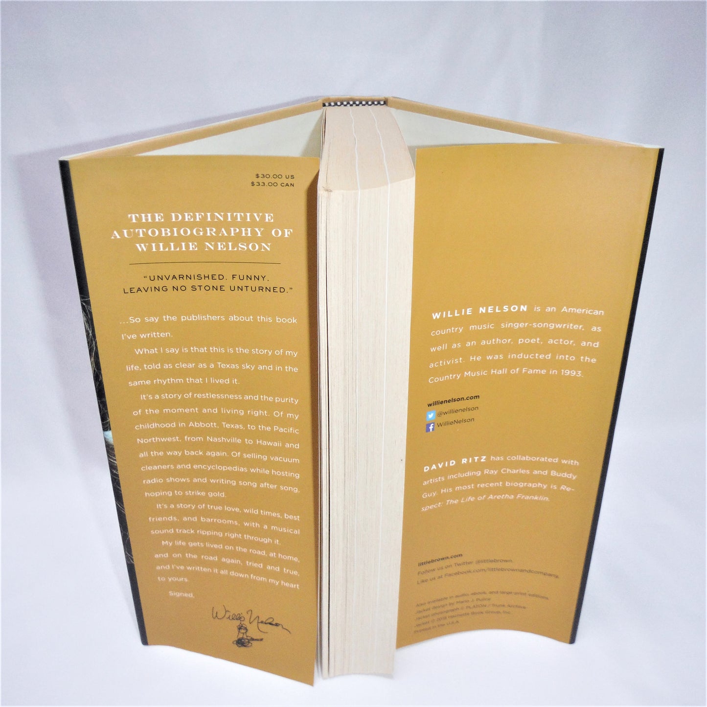 WILLIE NELSON, It's a Long Story My Life, by David Ritz (2015 1st Ed.)