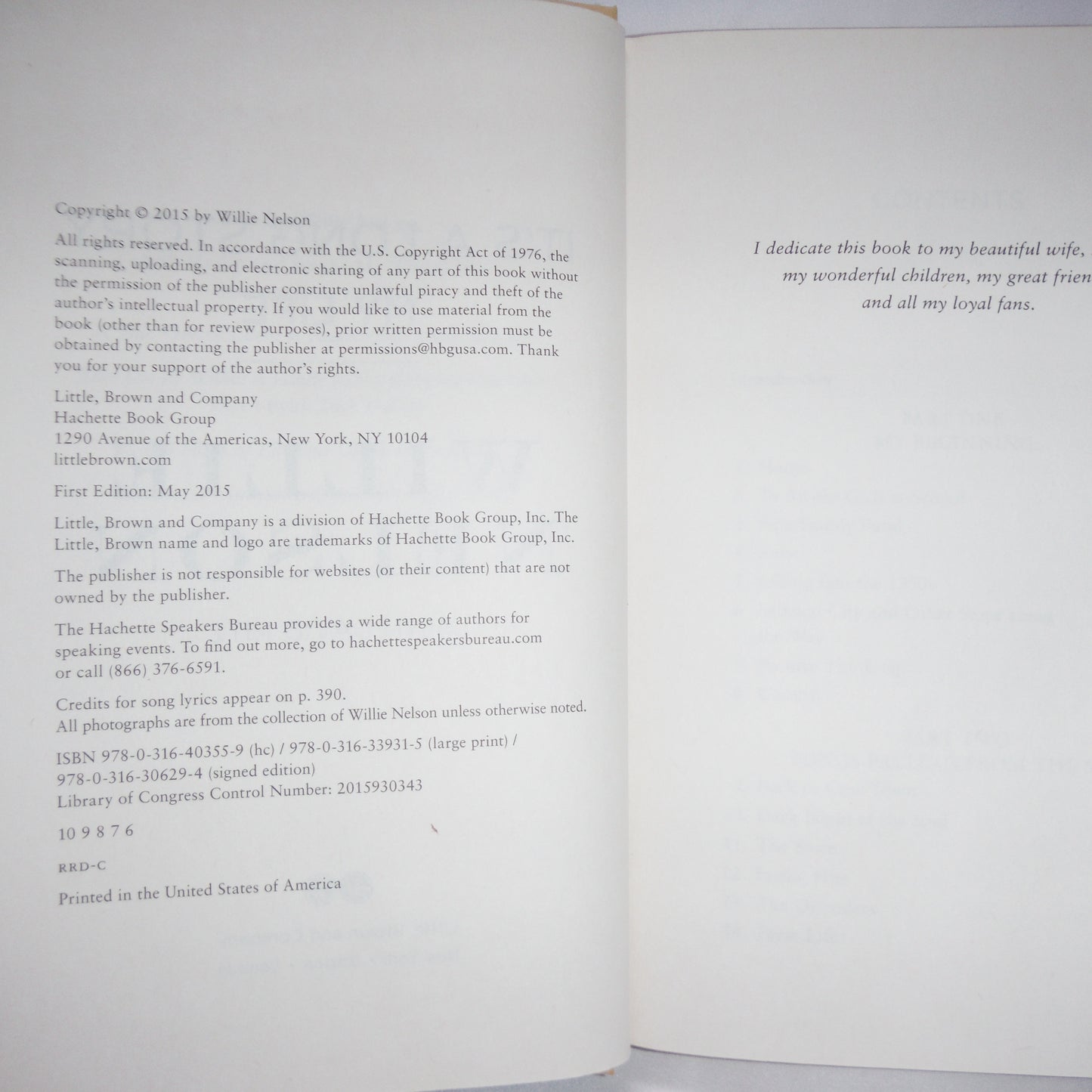 WILLIE NELSON, It's a Long Story My Life, by David Ritz (2015 1st Ed.)