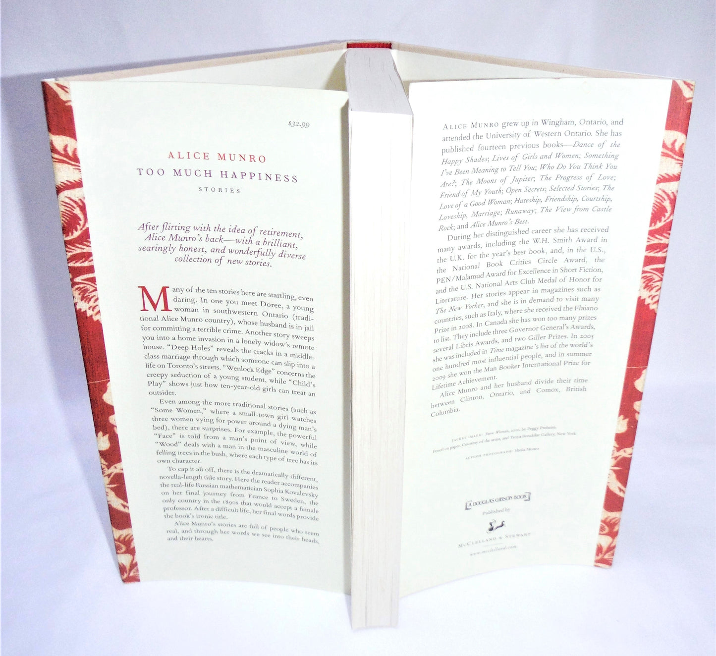TOO MUCH HAPPINESS, Short Stories by Alice Munro (2009 1st Ed.)
