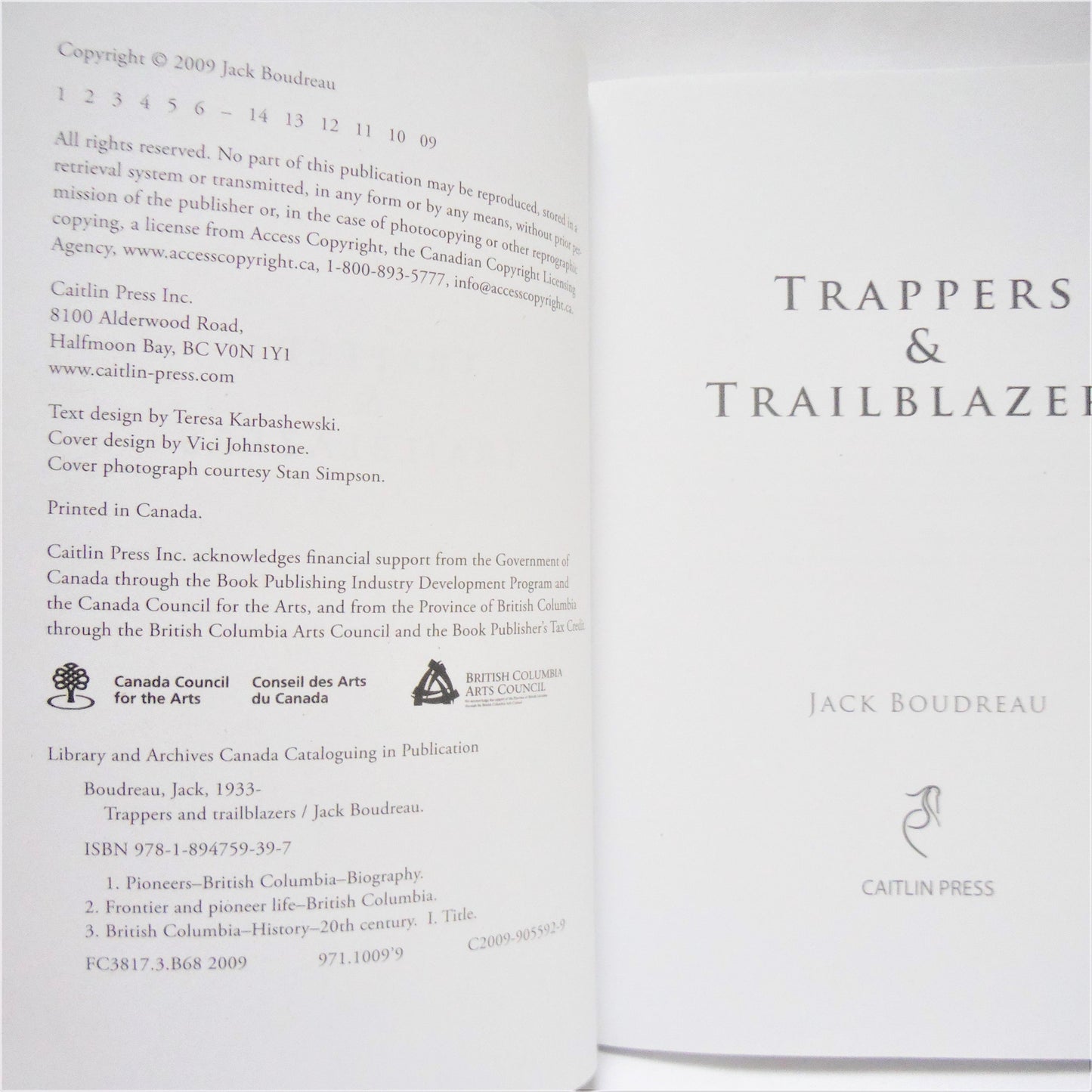 TRAPPERS AND TRAILBLAZERS: More Campfire Stories by Jack Boudreau (2009 1st Ed.)