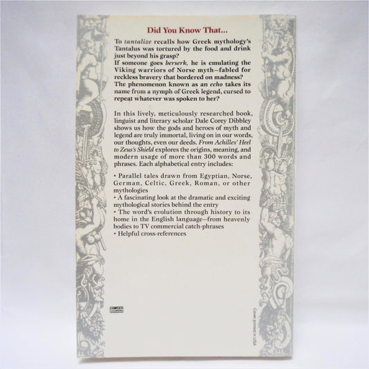 FROM ACHILLES' HEEL TO ZEUS'S SHIELD, by Dale Corey Dibbley (1993 1st Ed.)