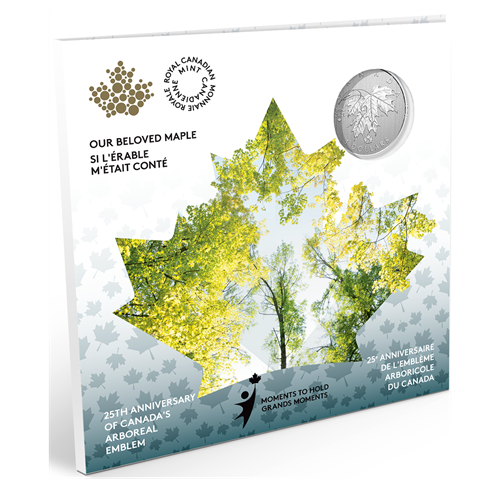 2021 Canadian $5-Dollar Pure Silver Coin: 25th Anniversary of Canada's Arboreal Emblem 'OUR BELOVED MAPLE'