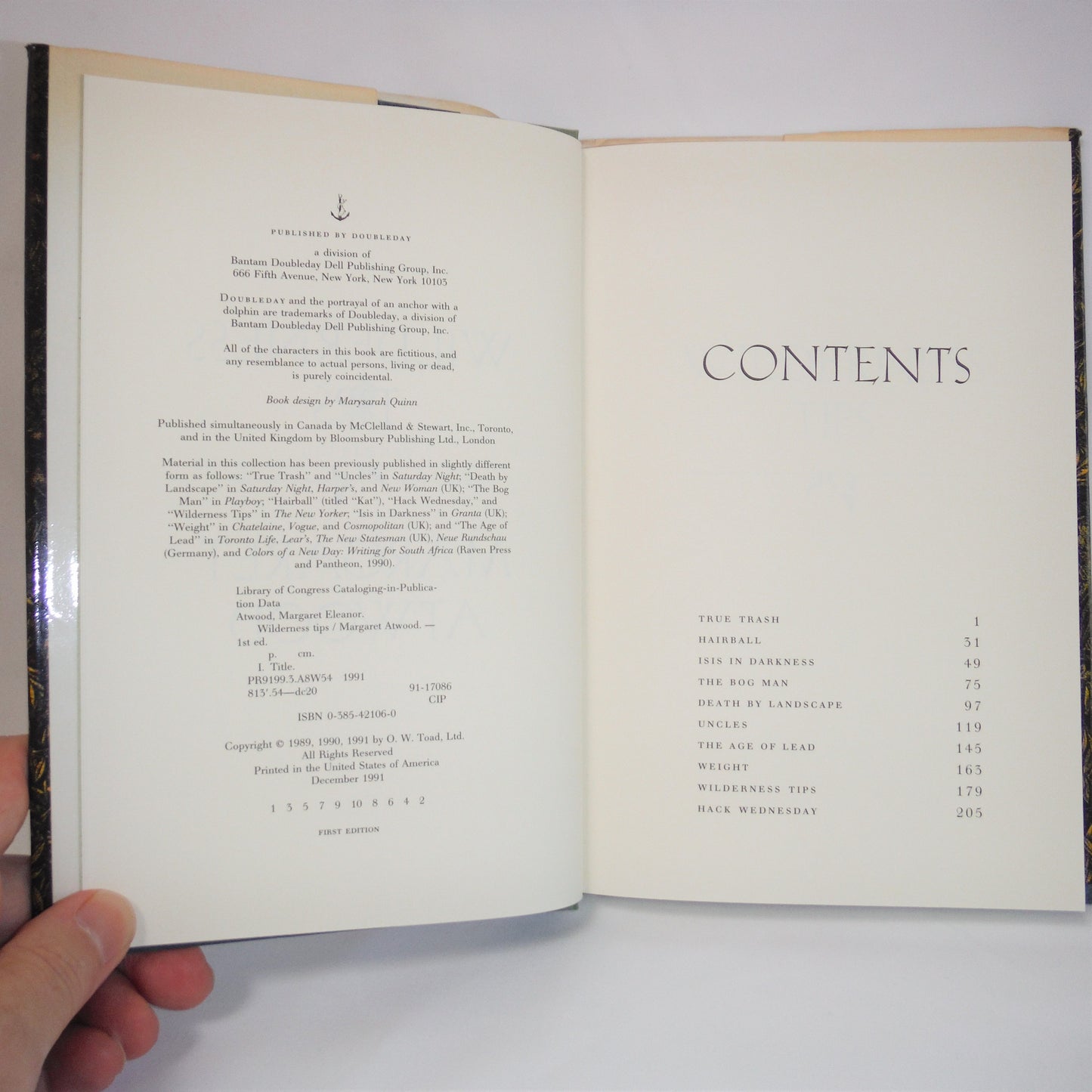 WILDERNESS TIPS, Short Stories by Margaret Atwood (1991 1st Ed.)