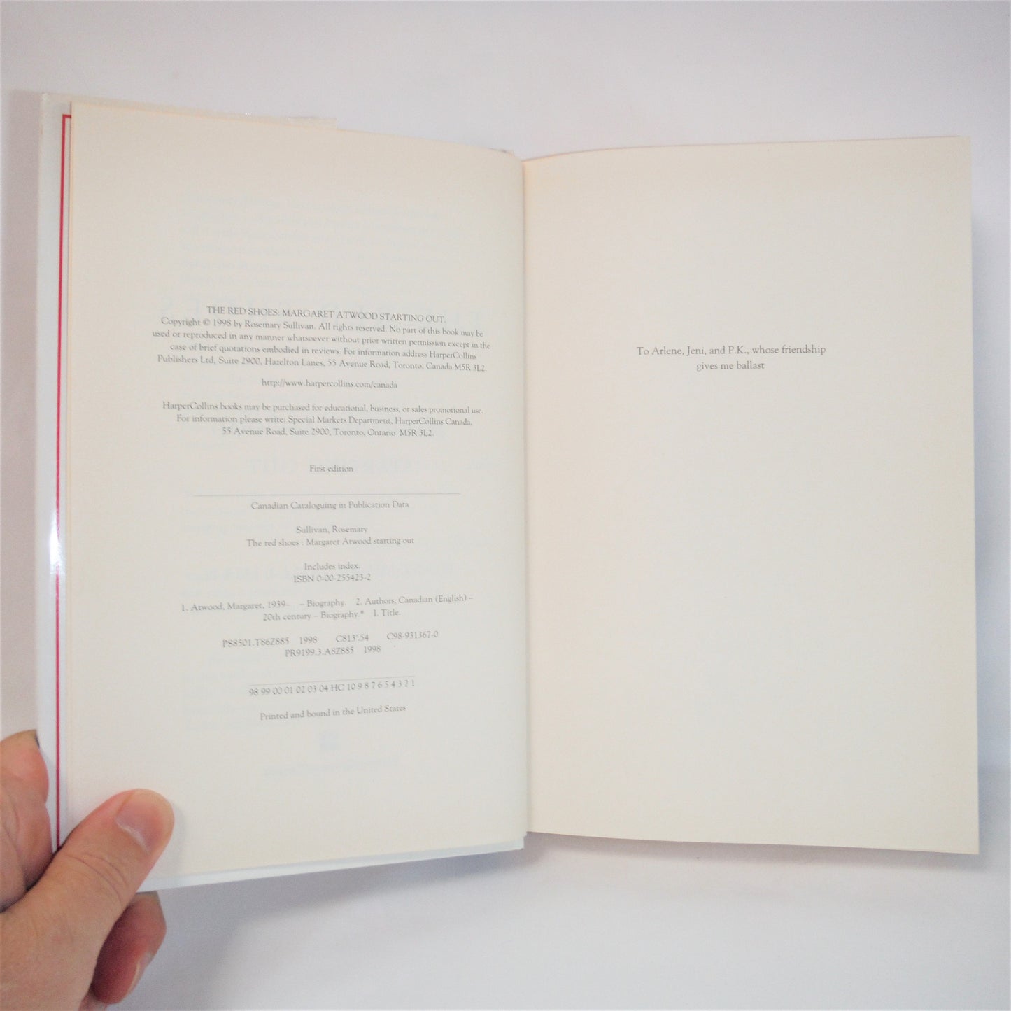 THE RED SHOES, Margaret Atwood Starting Out, by Rosemary Sullivan (1998 1st Ed.)