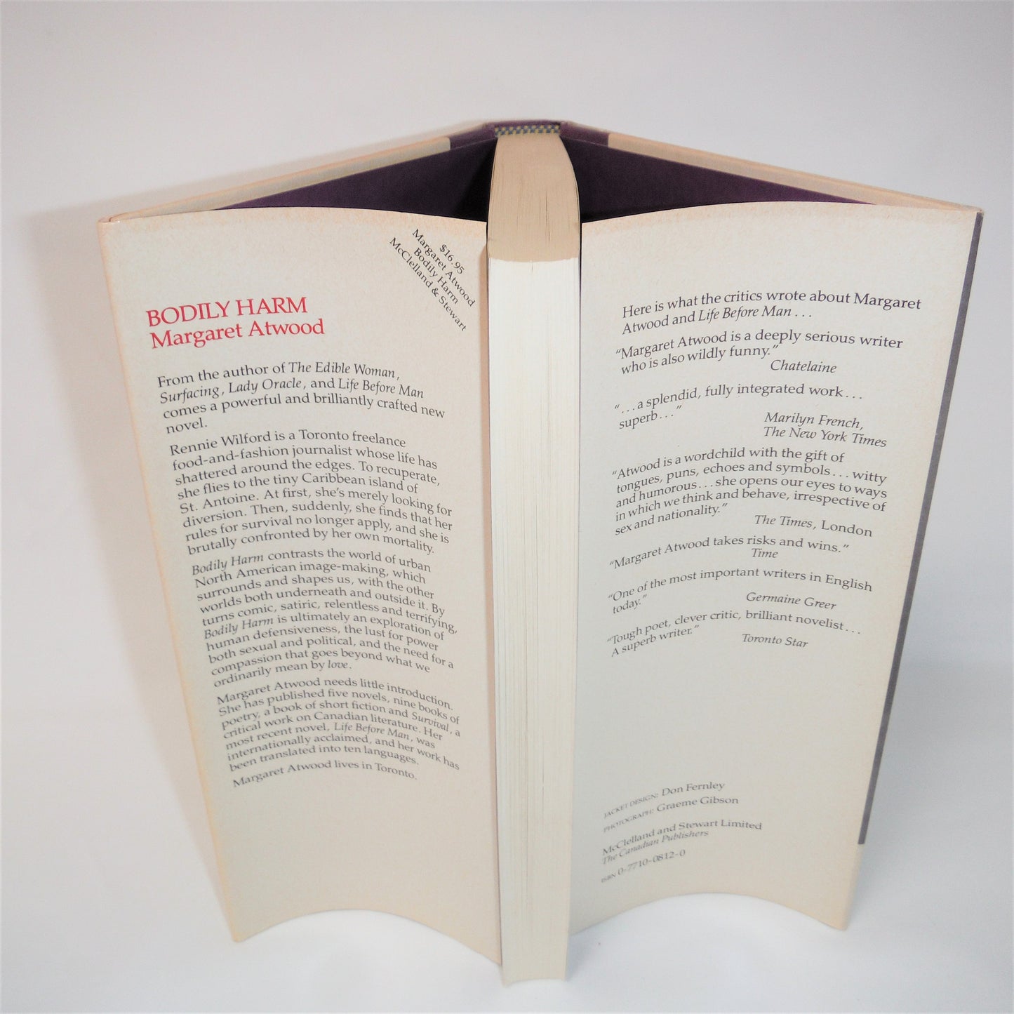 BODILY HARM, A Novel by Margaret Atwood (1981 1st Ed.)