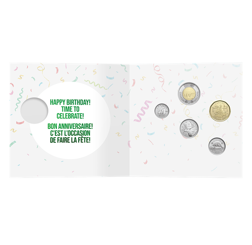 2023 Royal Canadian Mint 5-Coin Gift Set: HAPPY BIRTHDAY! BON ANNIVERSAIRE!