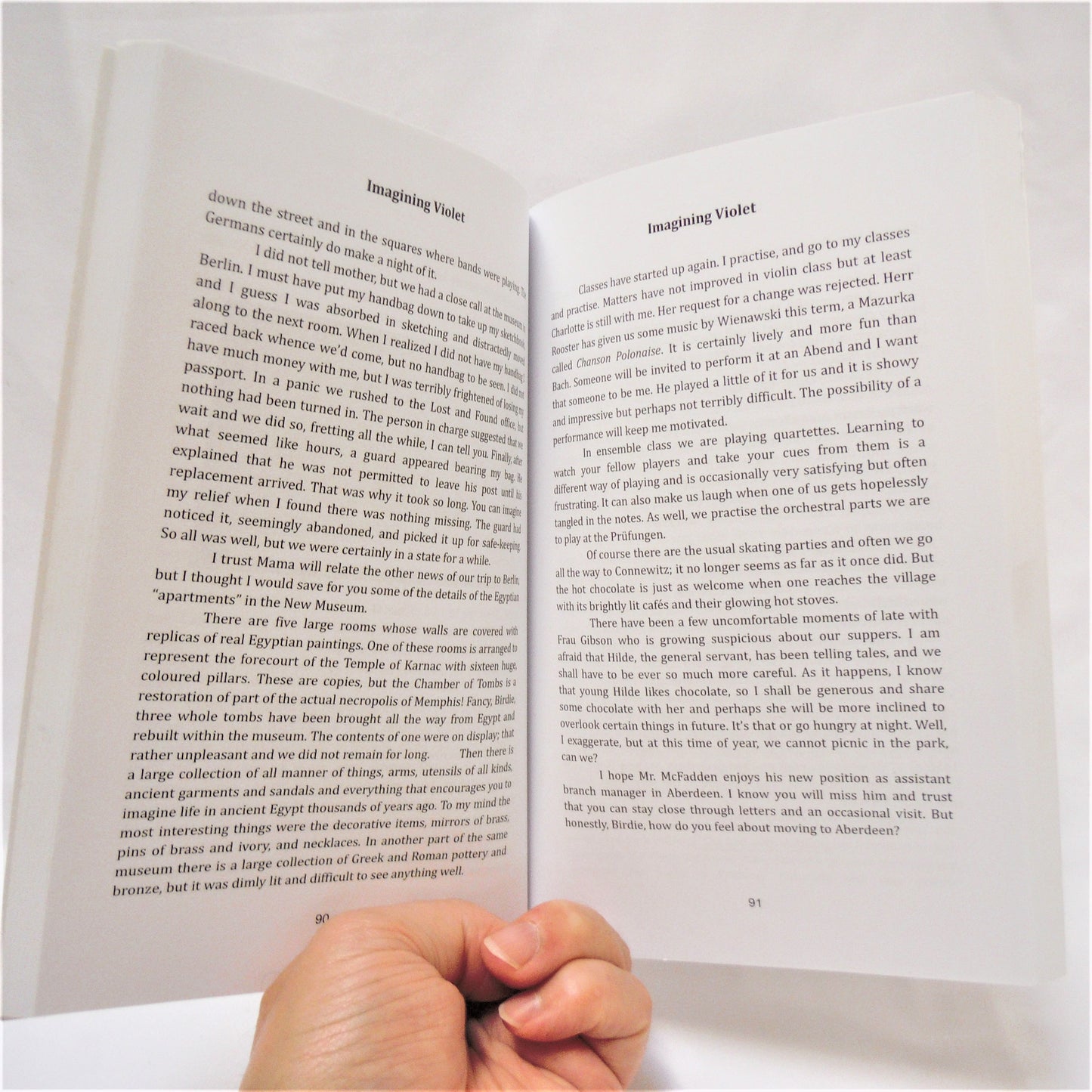 IMAGINING VIOLET, An Epistolary Novel by Mary E. Hughes (1st Ed. SIGNED)