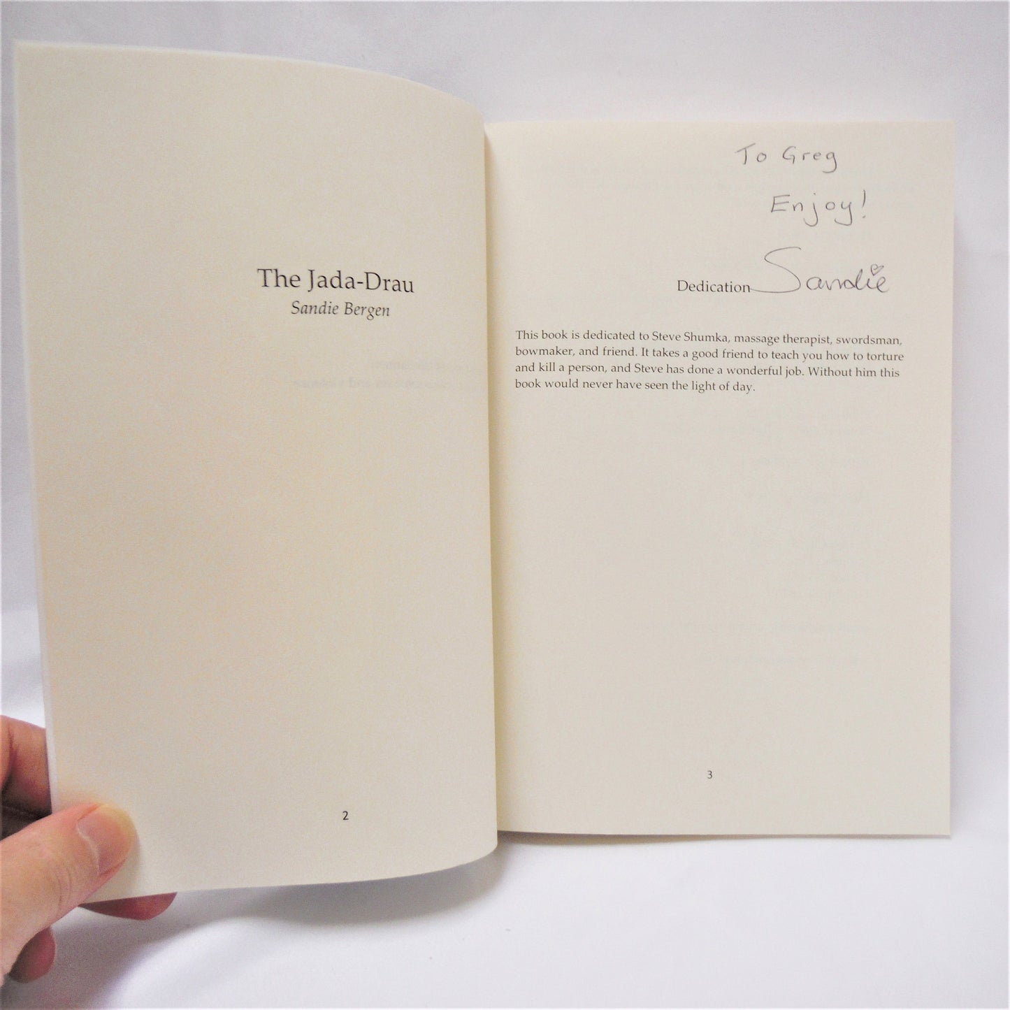 THE JADA-DRAU, An Adult Fantasy Novel by Sandie Bergen (1st Ed. SIGNED)