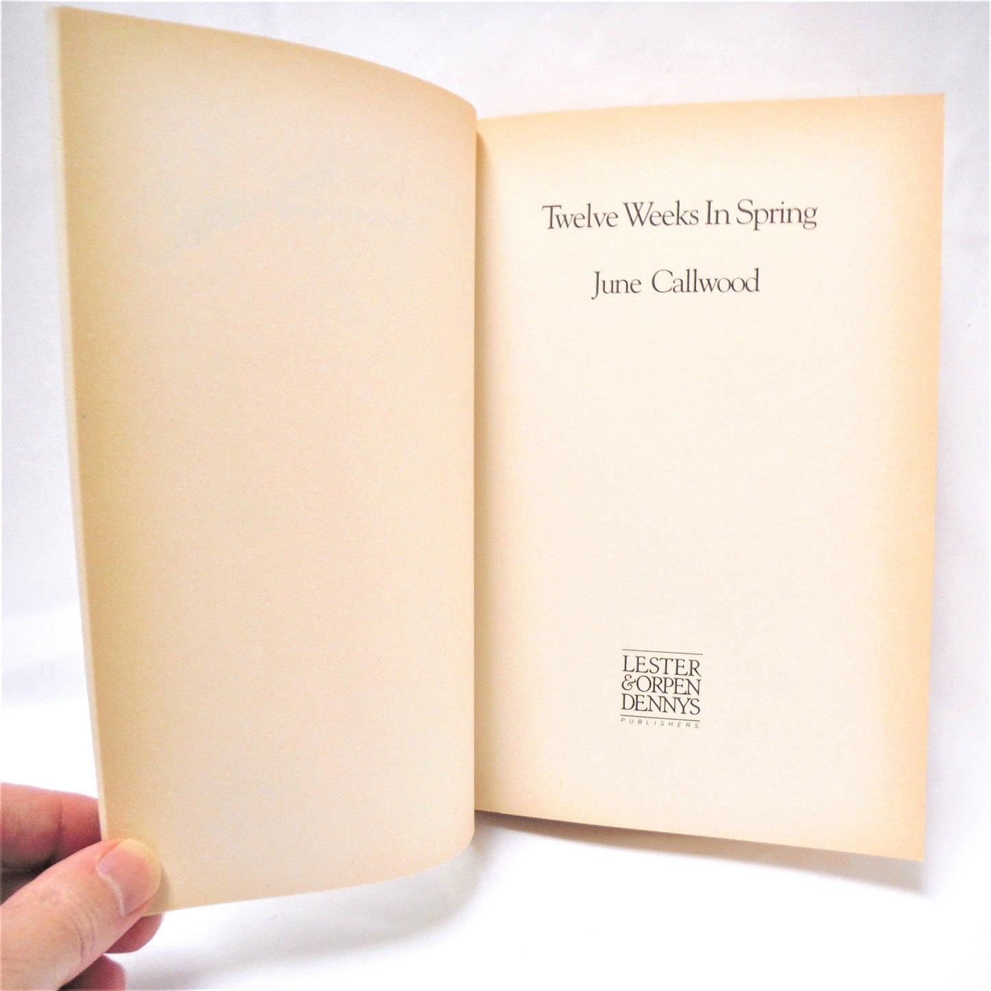TWELVE WEEKS IN SPRING, The Inspiring Story of Margaret and Her Team, by June Callwood (1986 1st Ed.)