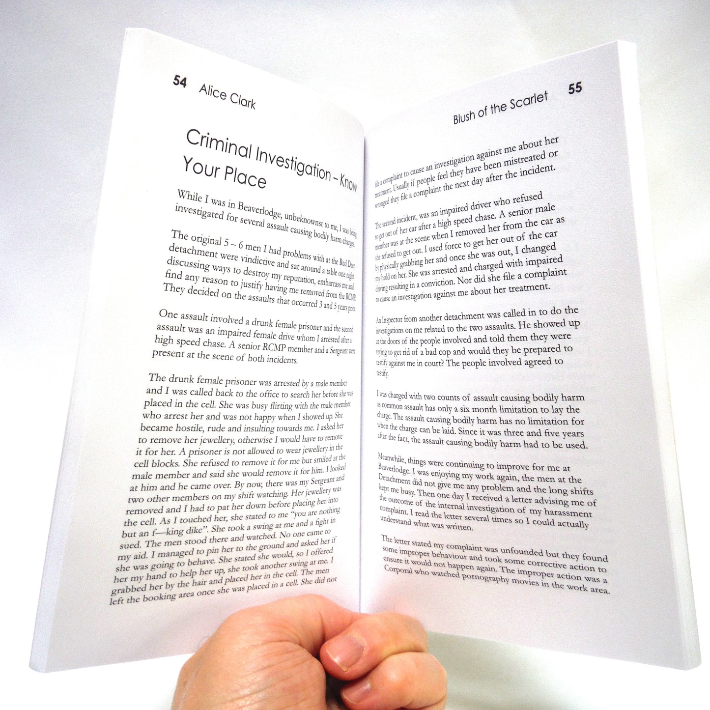 BLUSH OF THE SCARLET, A True RCMP Story by Alice Clark (1st Ed. SIGNED)