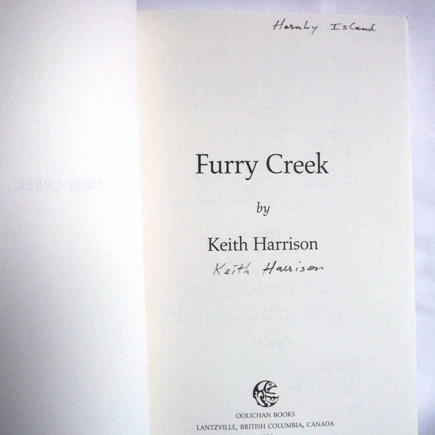 FURRY CREEK, A Non-Fiction Novel by Keith Harrison (1st Ed. SIGNED)