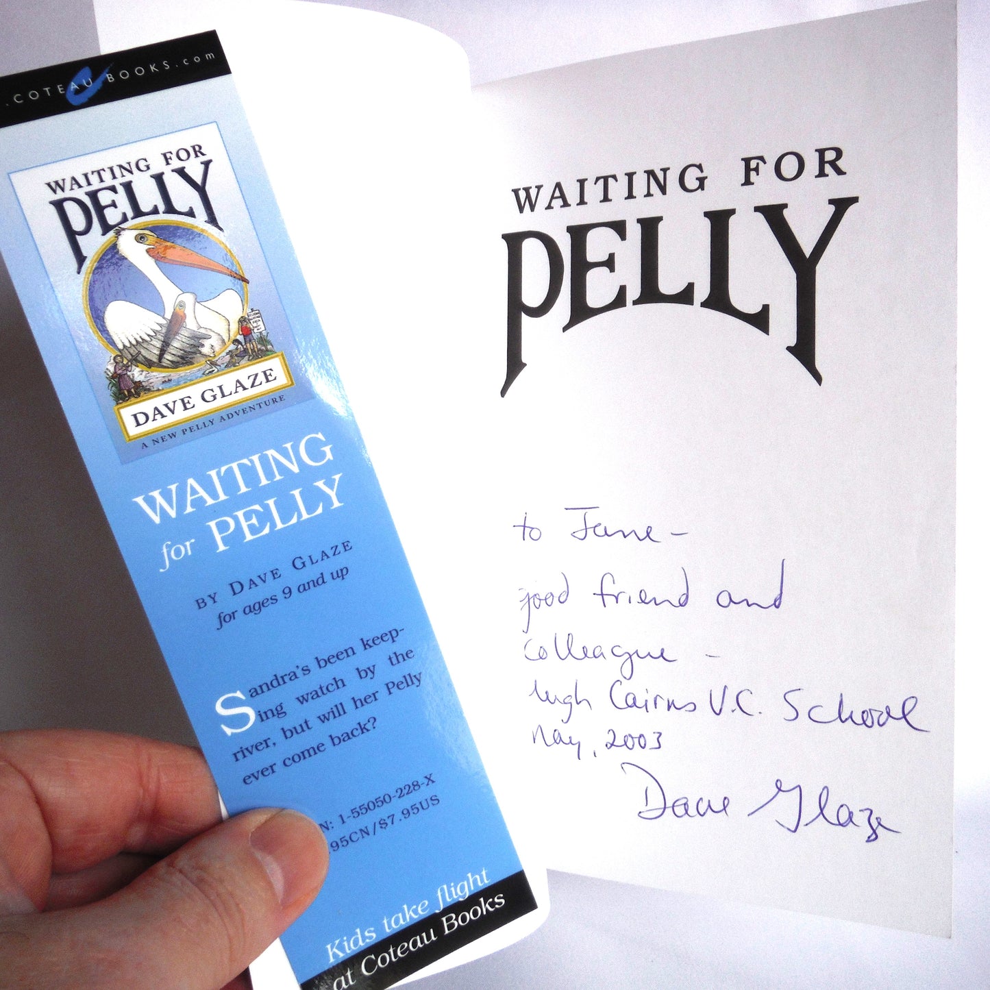 WAITING FOR PELLY, A New Pelly Young Readers Adventure, by Dave Glaze (1st Ed. SIGNED)