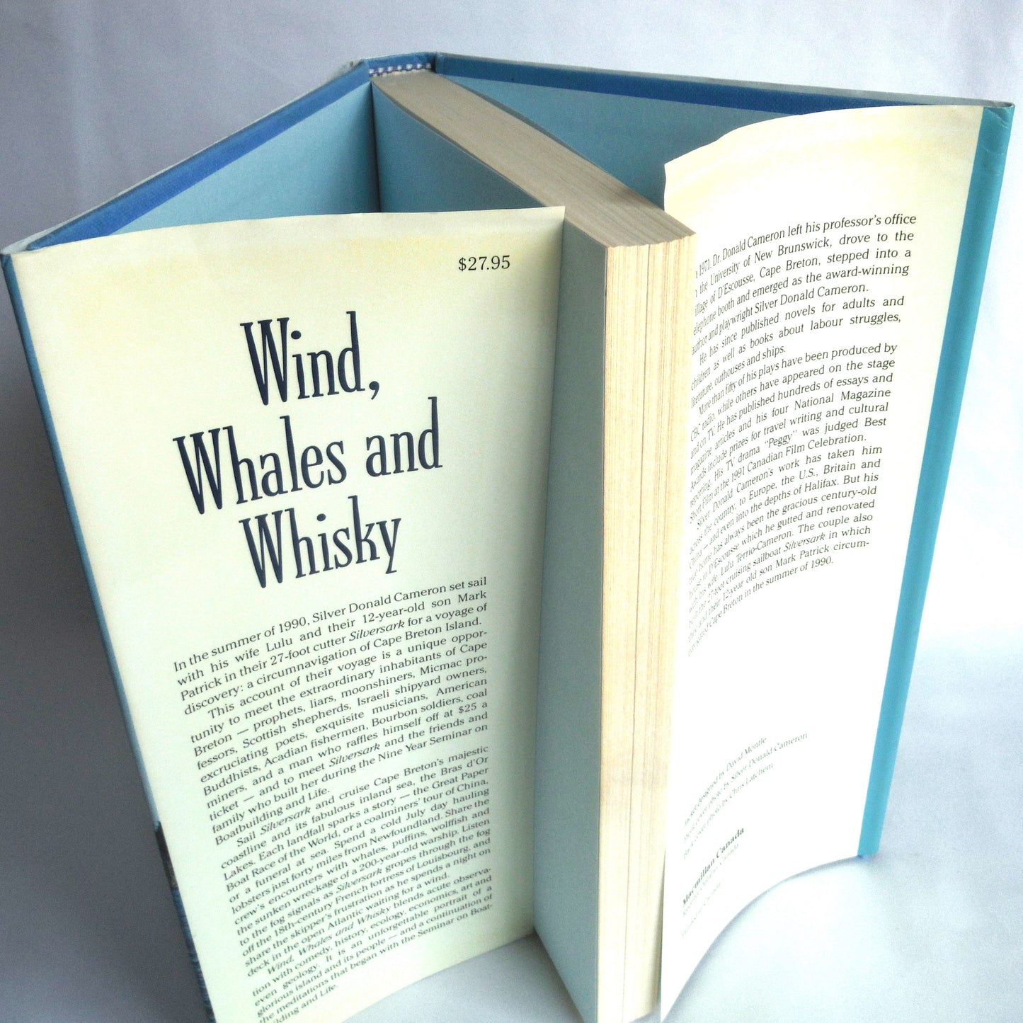 WIND, WHALES and WHISKY, A Cape Breton Voyage by Silver Donald Cameron (1st Ed. SIGNED)