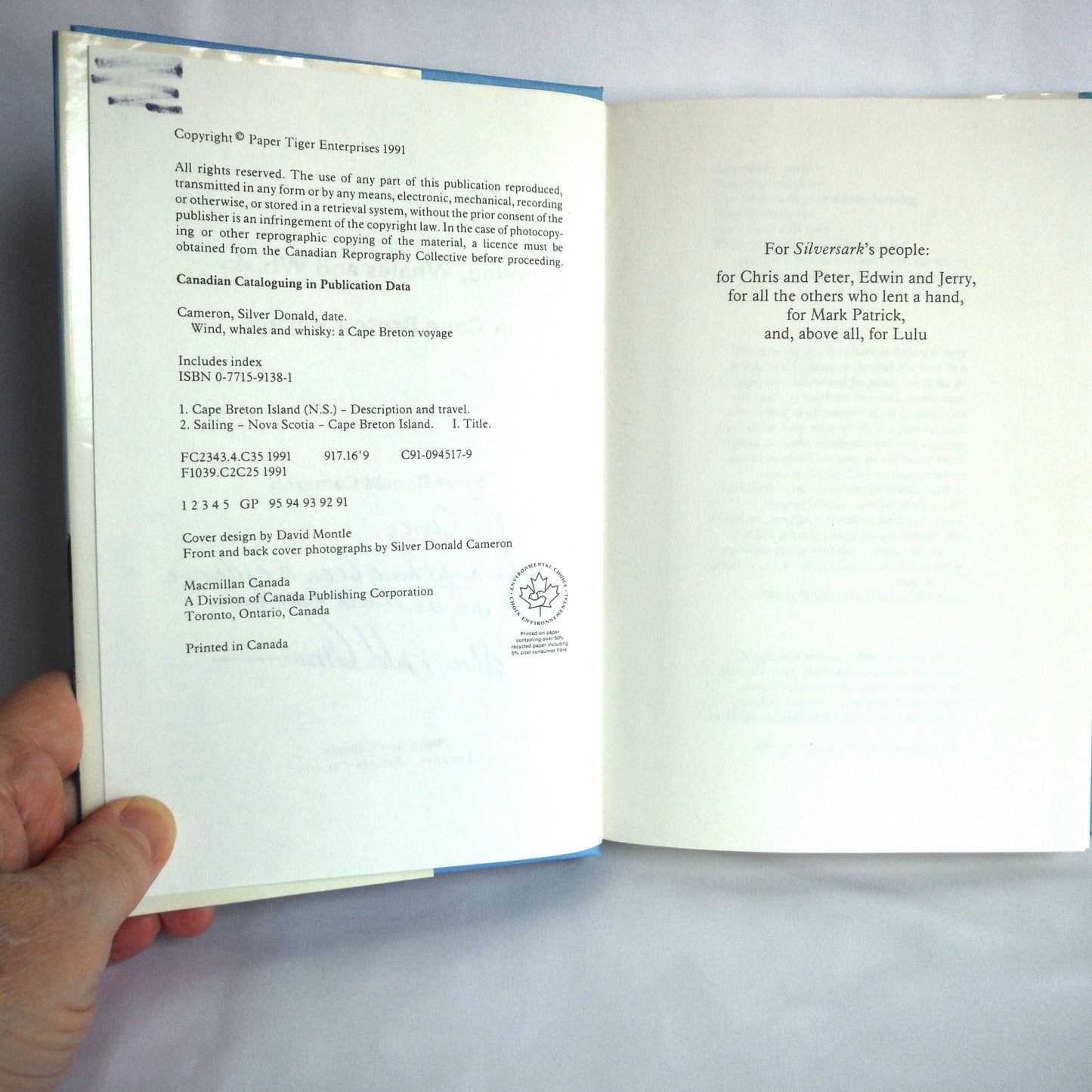 WIND, WHALES and WHISKY, A Cape Breton Voyage by Silver Donald Cameron (1st Ed. SIGNED)