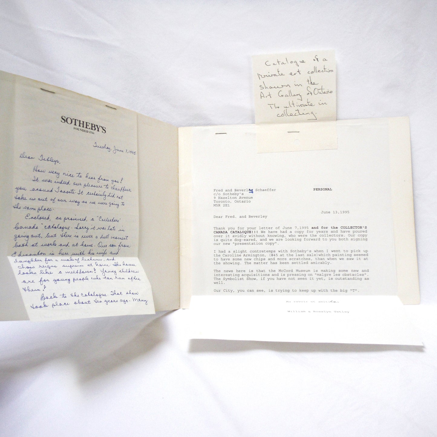 COLLECTOR'S CANADA, Selections From A Toronto Private Collection, by Dennis Reid (1st Ed. SIGNED)