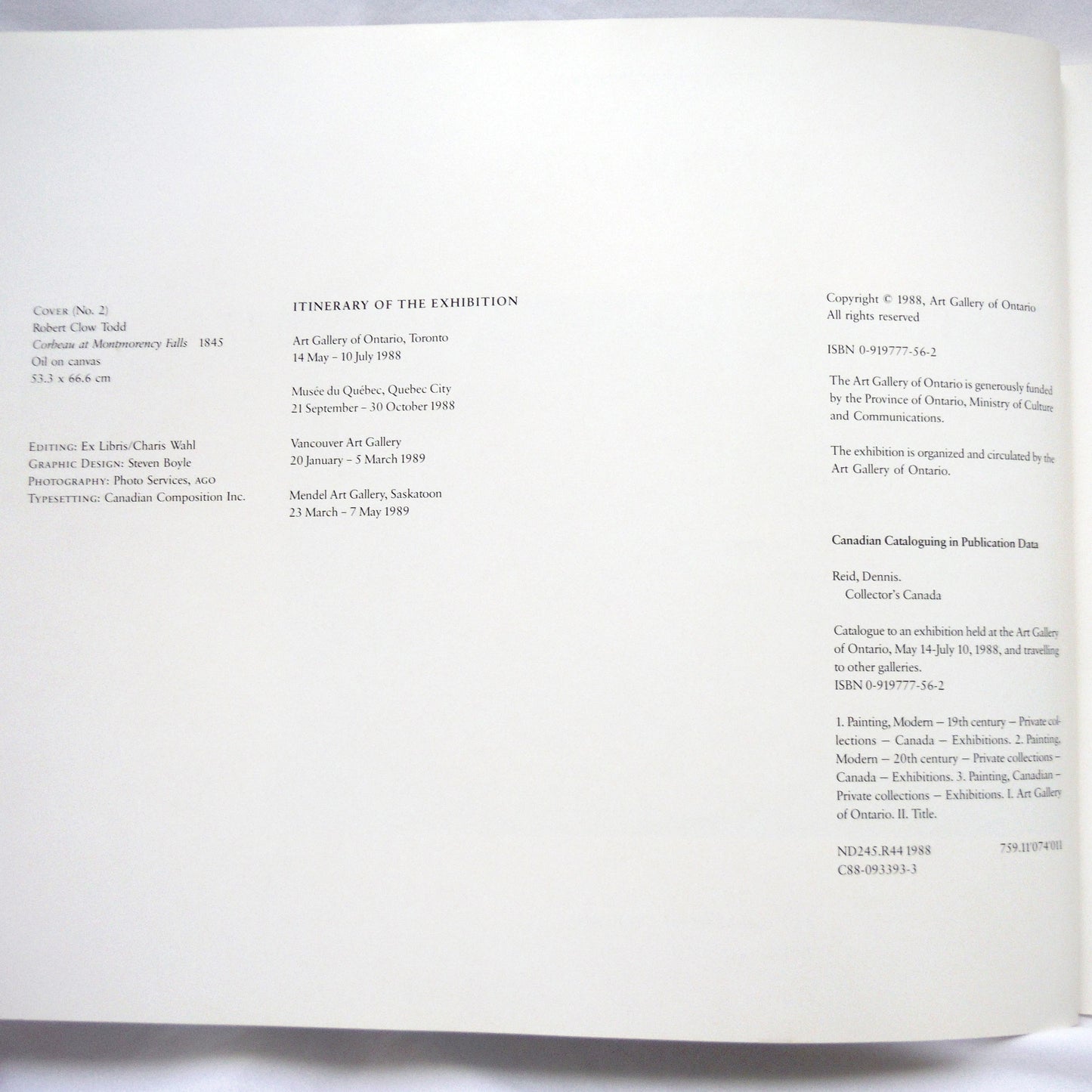 COLLECTOR'S CANADA, Selections From A Toronto Private Collection, by Dennis Reid (1st Ed. SIGNED)