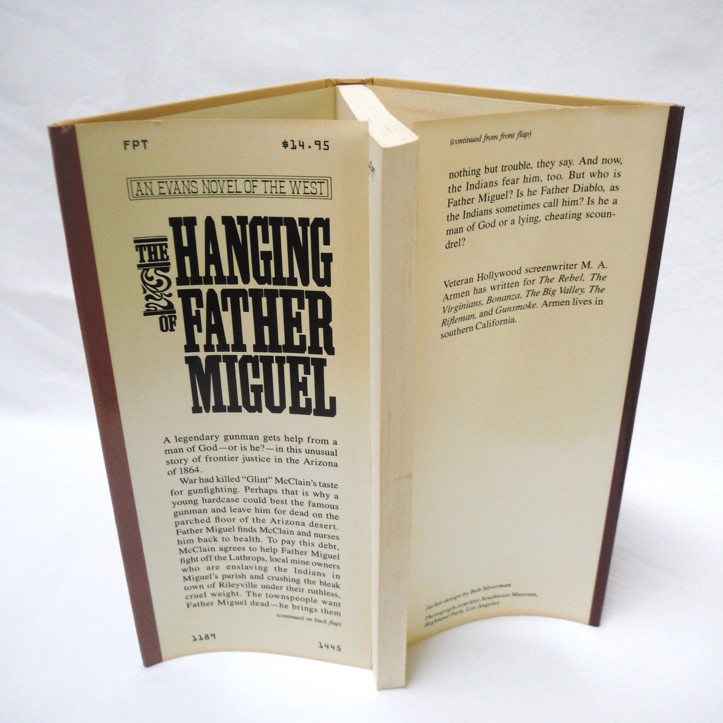 THE HANGING OF FATHER MIGUEL, An Evans Novel of The West by M.A. Armen, AND Dedicated to Peter Breck! (1st Ed. SIGNED)