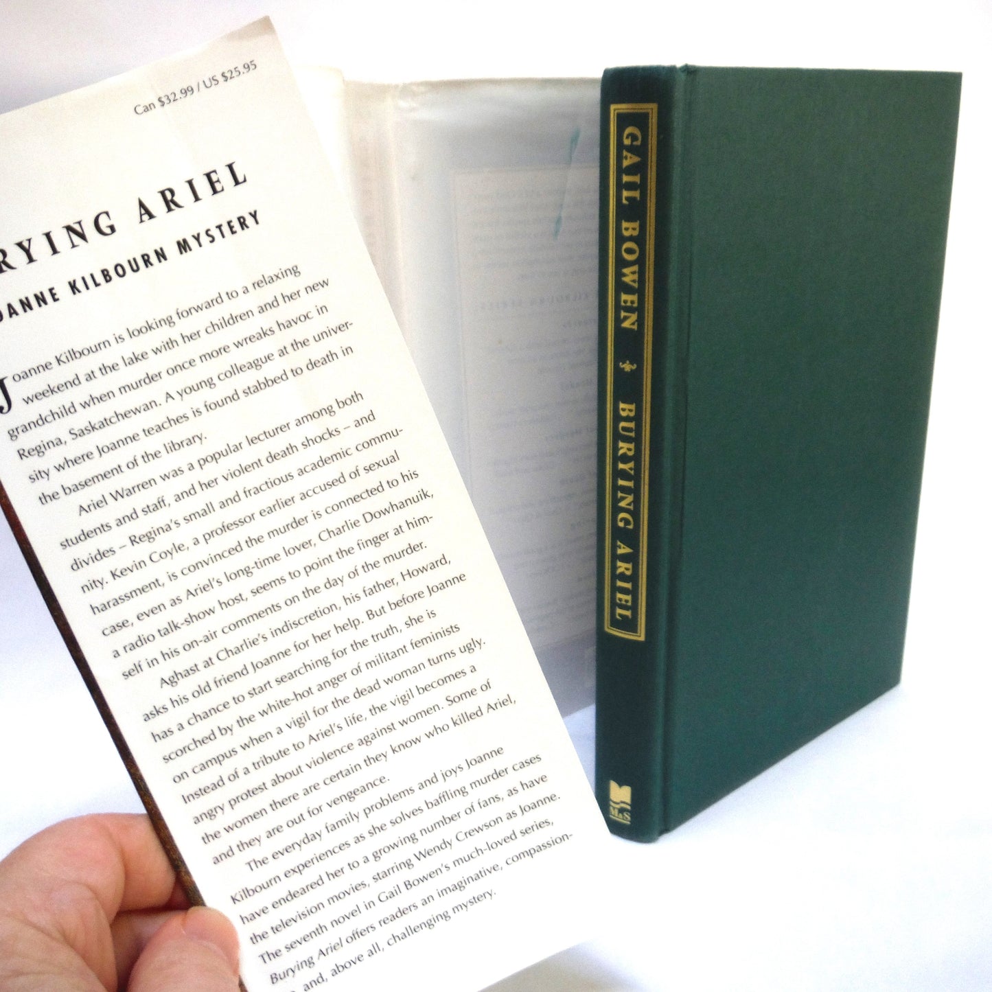BURYING ARIEL, A Joanne Kilbourn Mystery by Gail Bowen (1st Ed. SIGNED)
