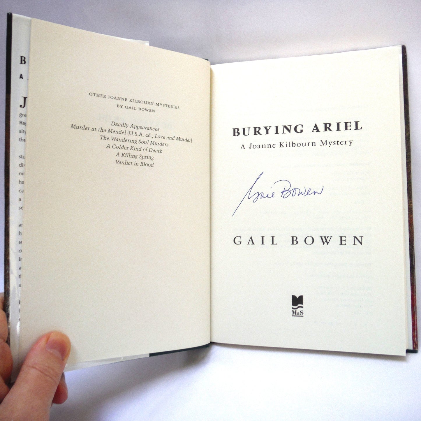BURYING ARIEL, A Joanne Kilbourn Mystery by Gail Bowen (1st Ed. SIGNED)