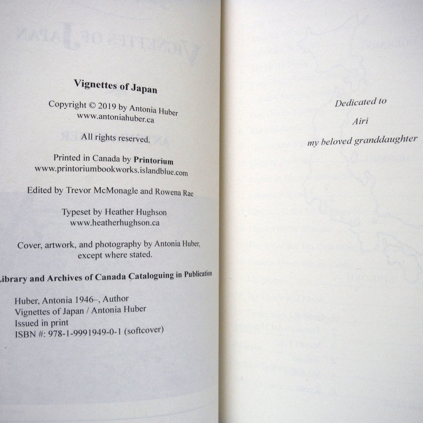 VIGNETTES OF JAPAN, Memoirs by Antonia Huber (1st Ed. SIGNED)