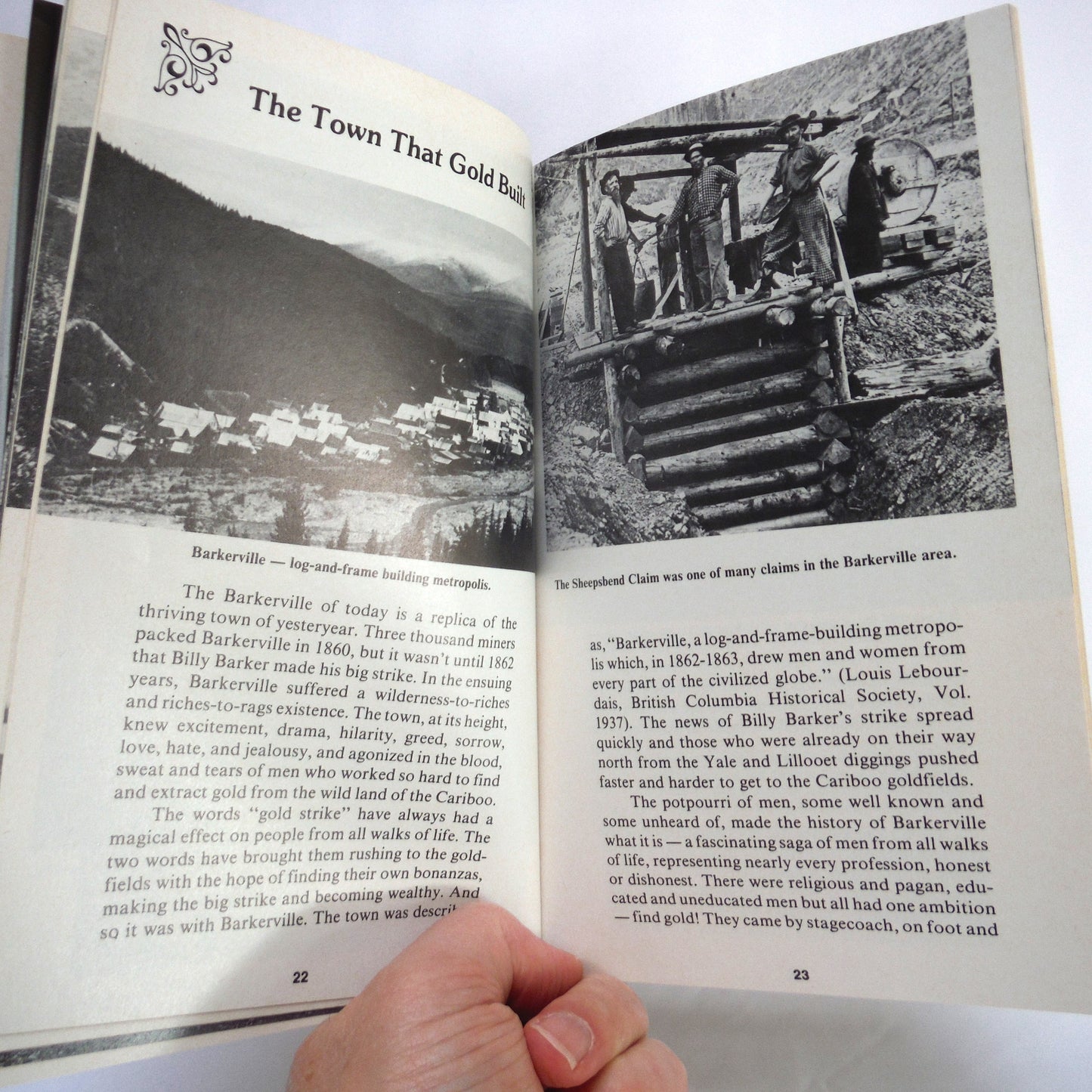 BARKERVILLE, The Town That Gold Built, by Lorraine Harris (1984 1st Ed.)