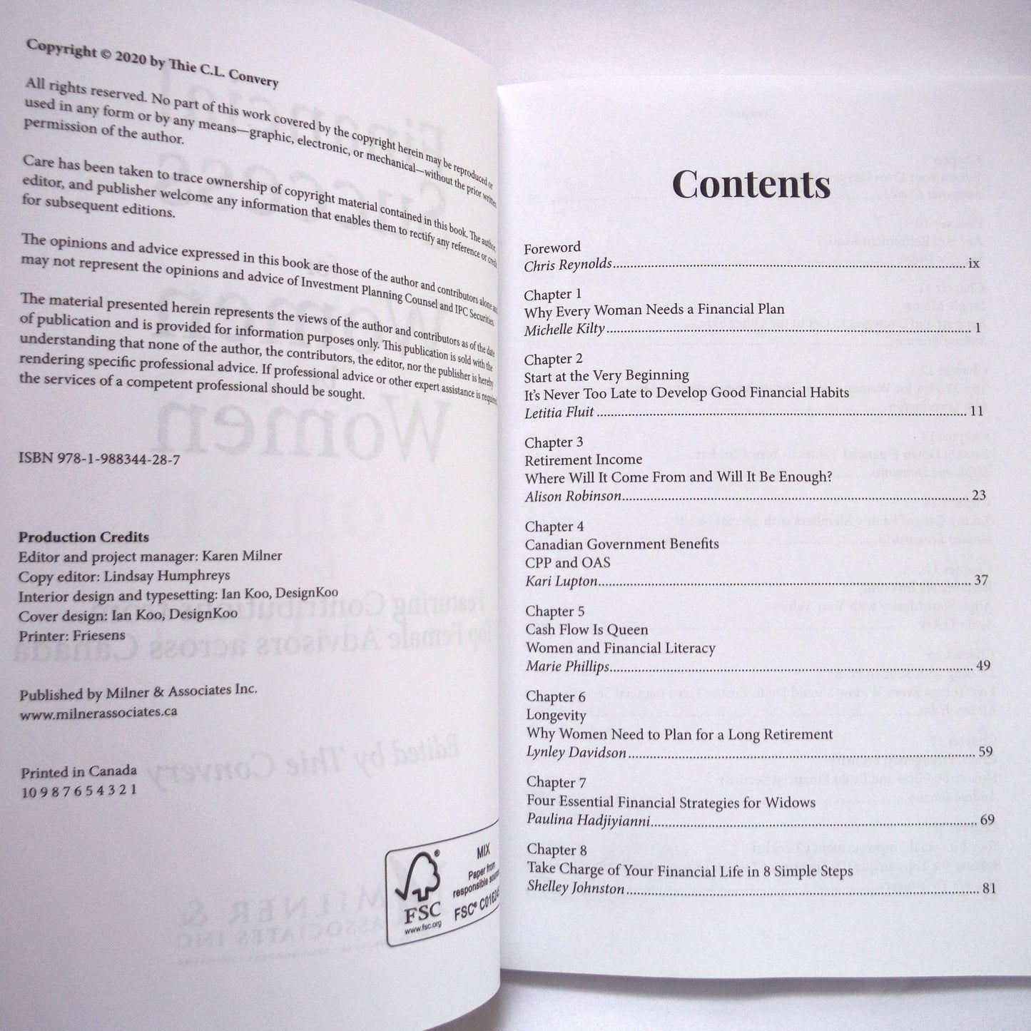 FINANCIAL SUCCESS FOR WOMEN BY WOMEN, Featuring 27 Top Female Advisors, Edited by Thie Convery (2020 1st Ed.)