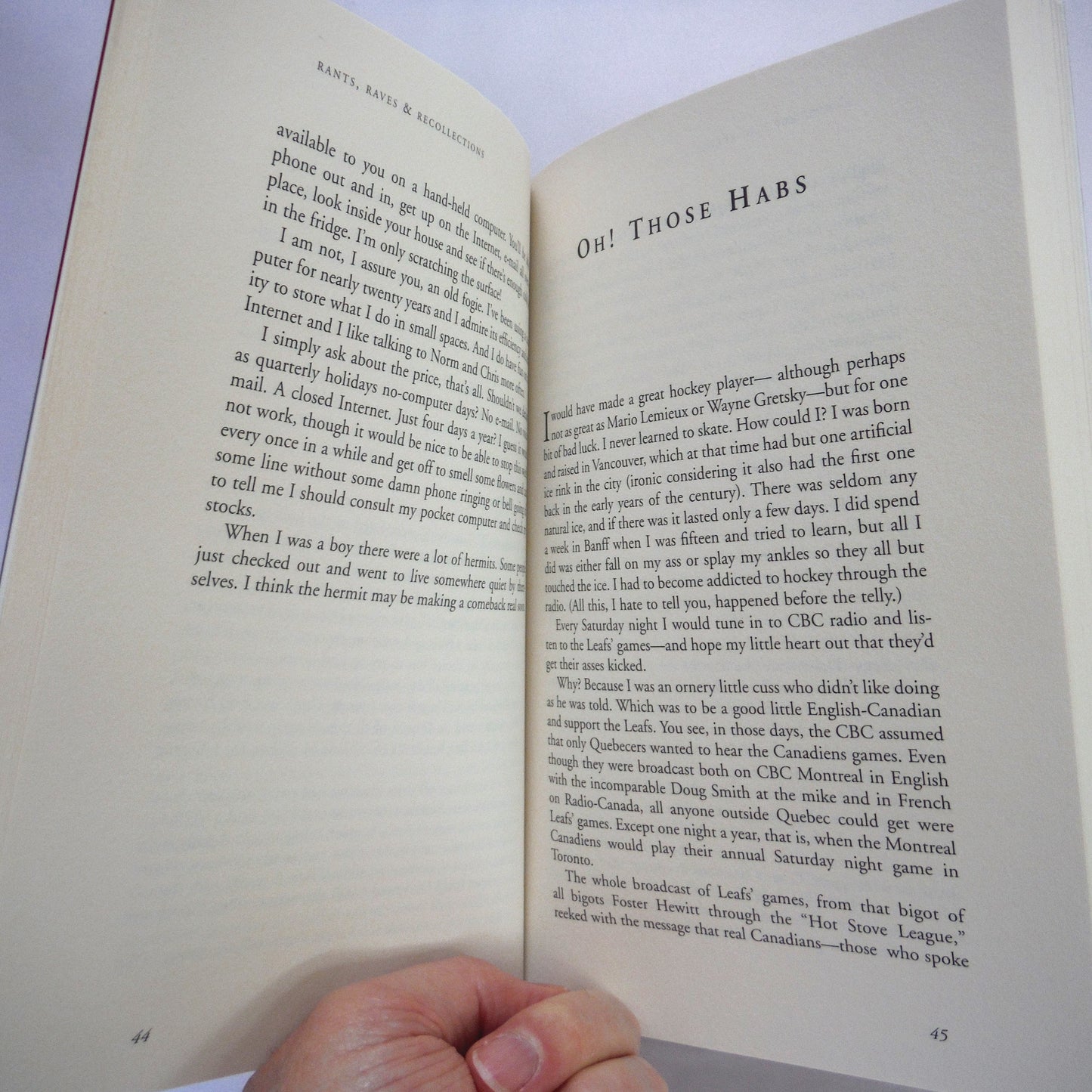 RANTS, RAVES & RECOLLECTIONS, Stories by Rafe Mair (2000 1st Ed.)