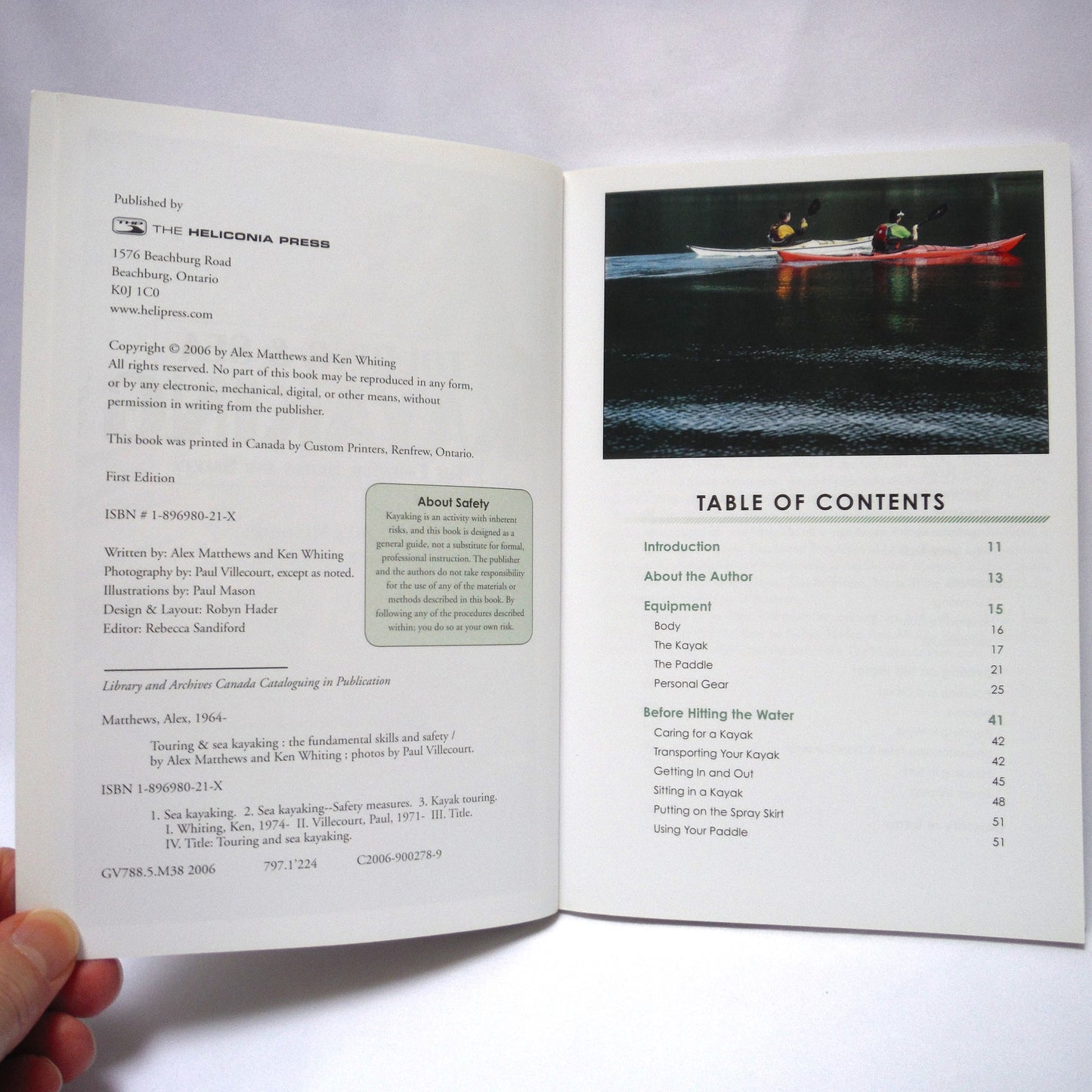 TOURING & SEA KAYAKING, The Essential Skills and Safety, by Alex Matthews and Ken Whiting (2006 1st Ed.)