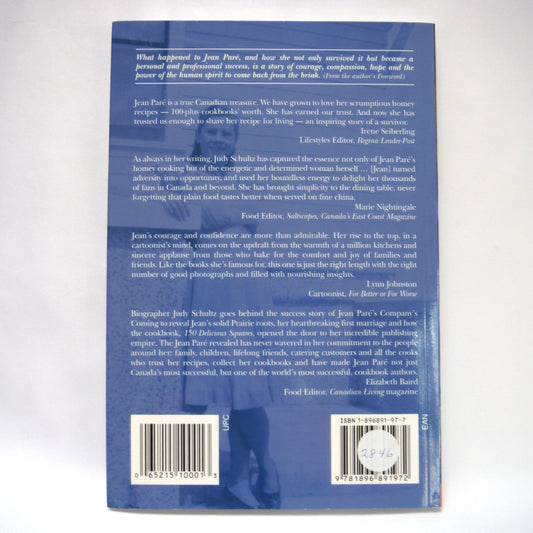 JEAN PARE: AN APPETITE FOR LIFE, The Inspiring Story of Canada's Most Popular Cookbook Author, by Judy Schultz (2006 1st Ed.)